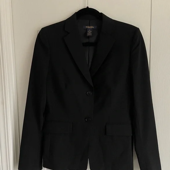Brooks Brothers Black Two-Button Tailored Blazer - Picture 2 of 5